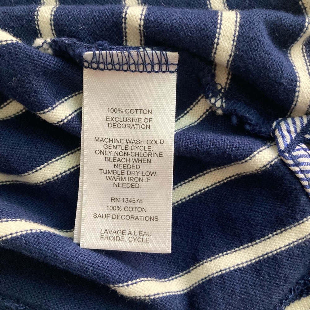 Vineyard Vines Girls' Break Stripe Cowl Neck Dress - Size M - Picture 6 of 6